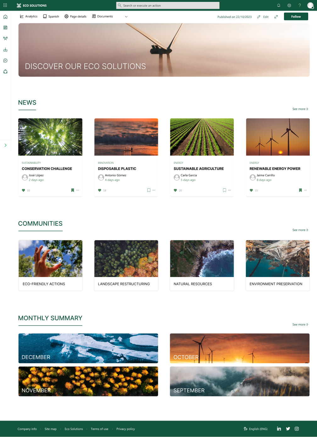 Eco solutions TŌGŌ Intranet